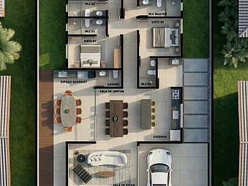 Portal do Sol, Casa, 4 su�tes, Fino Acabamento